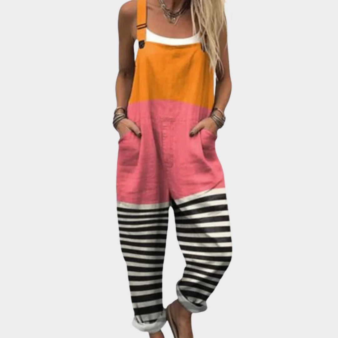 Ida Rothenburg | Color-Block Latzhose mit Streifen