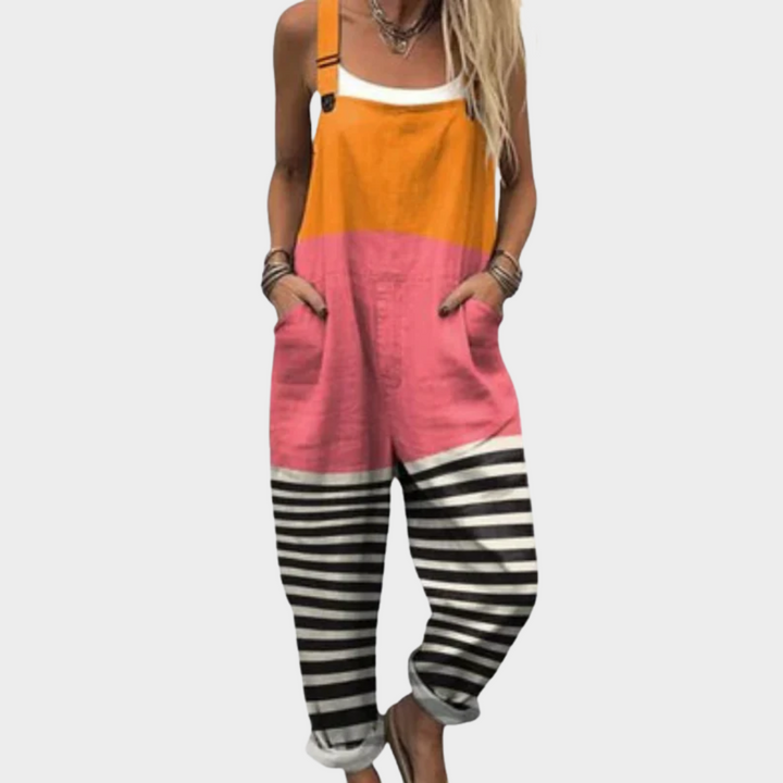Ida Rothenburg | Color-Block Latzhose mit Streifen
