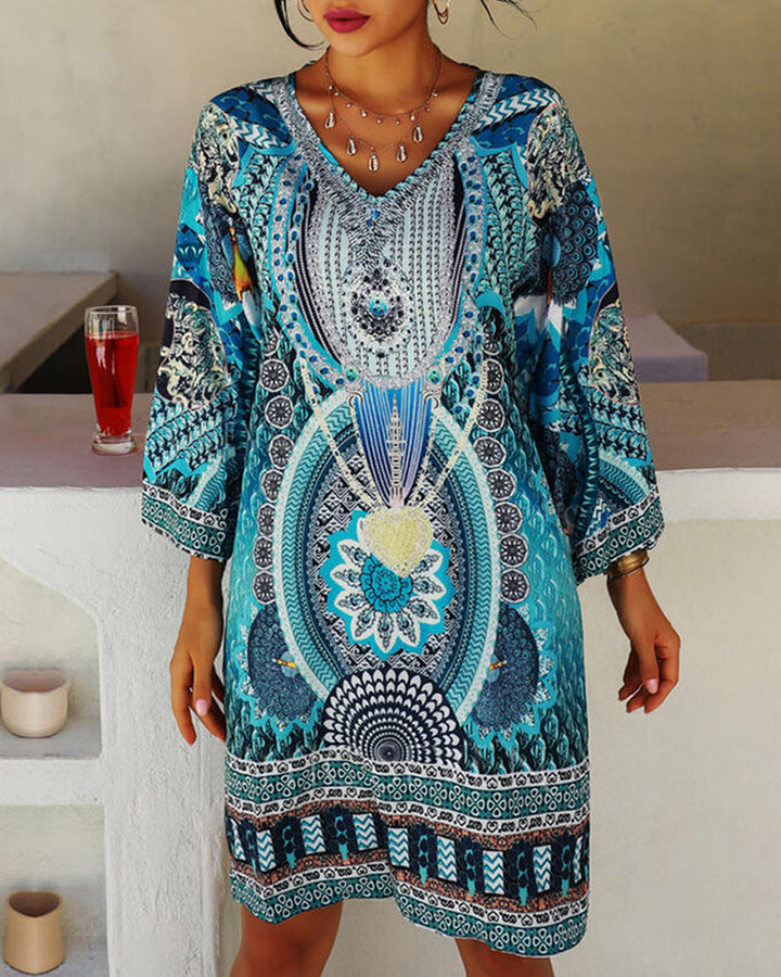 Irmgard Freiburg | Vibrante Boho-Druckkleid