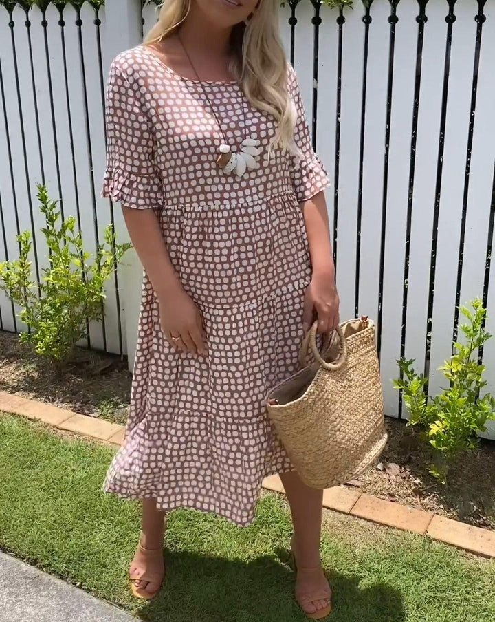 Luise Coburg | Midi-Kleid mit Kurzen Ärmeln