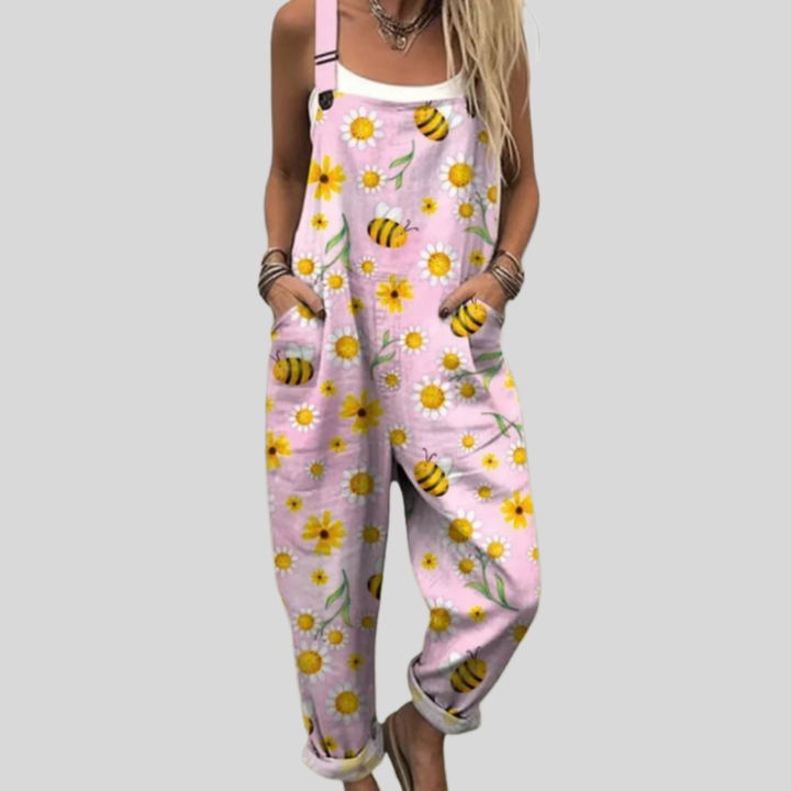 Paulina Marburg | Rosa Latzhose mit Bienen