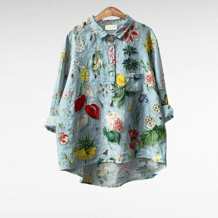 Helene Schwerin | Elegante Sommerbluse in Mehrfarbig