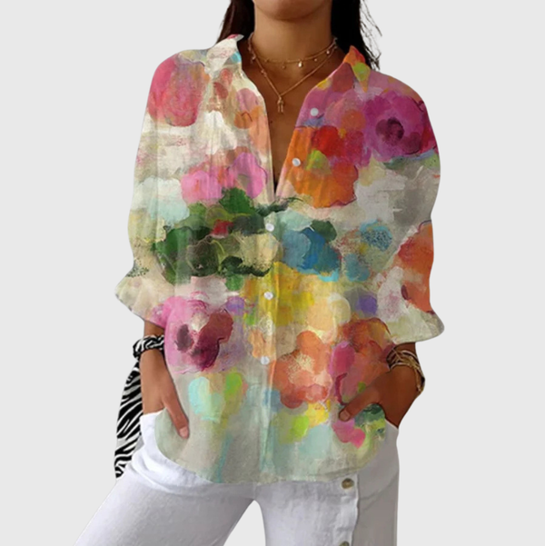 Antonia Wismar | Leichte und Farbenfrohe Druckbluse in Mehrfarbig