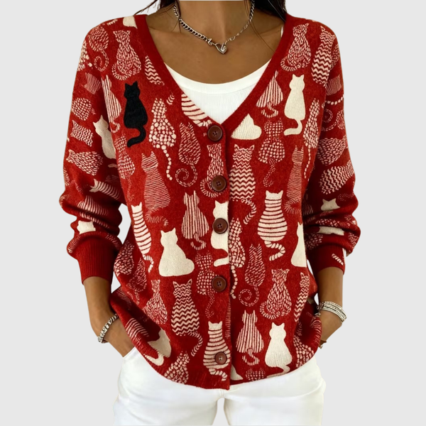 Bequemer Knopf-Cardigan