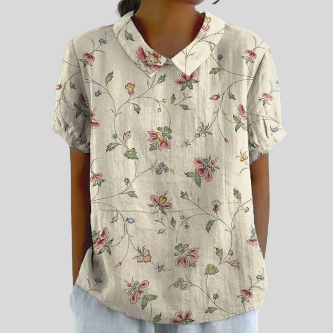 Theresa Baden-Baden | Blumenshirt Eleganter Komfort