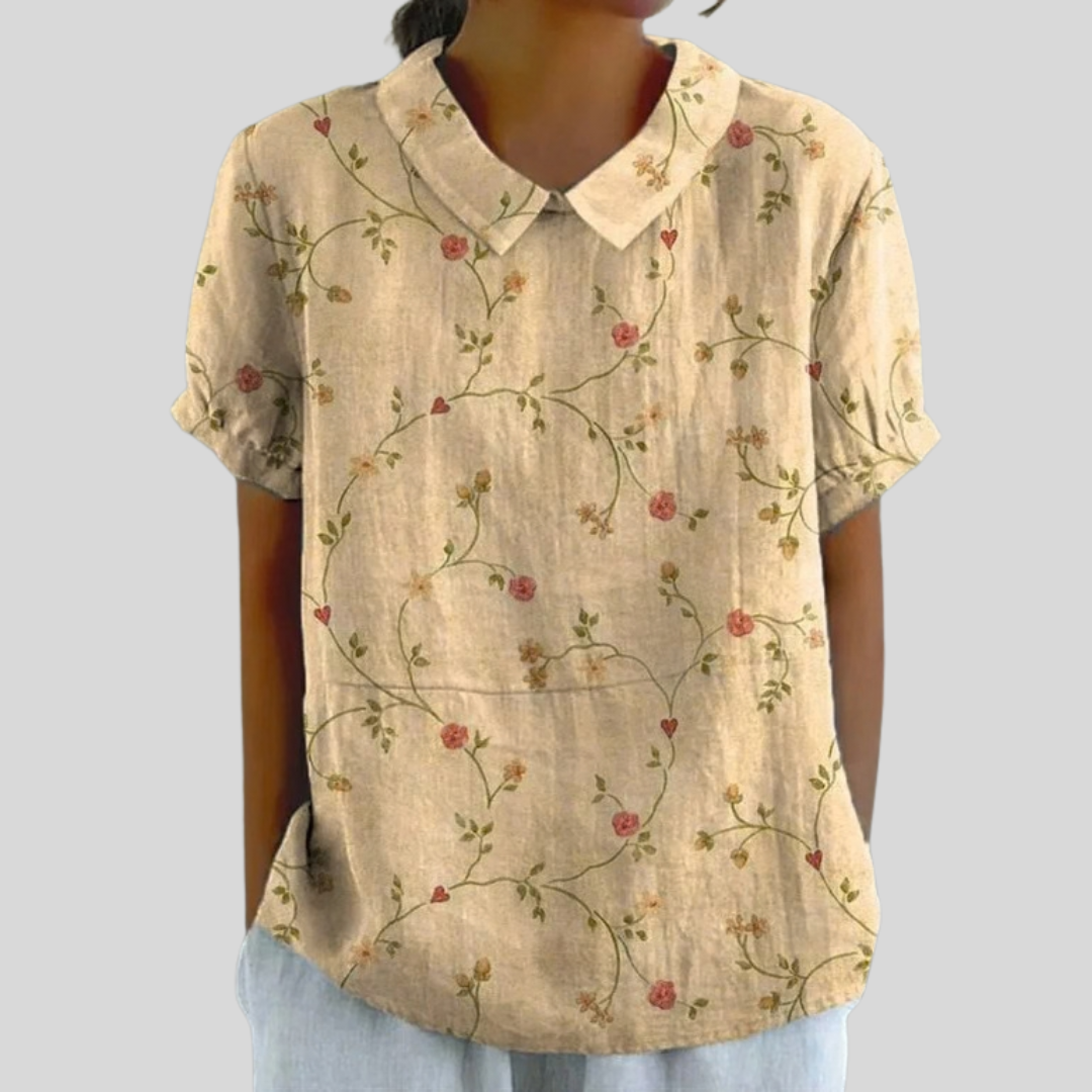 Elise Meissen | Blumenoberteil Eleganter Komfort in Beige