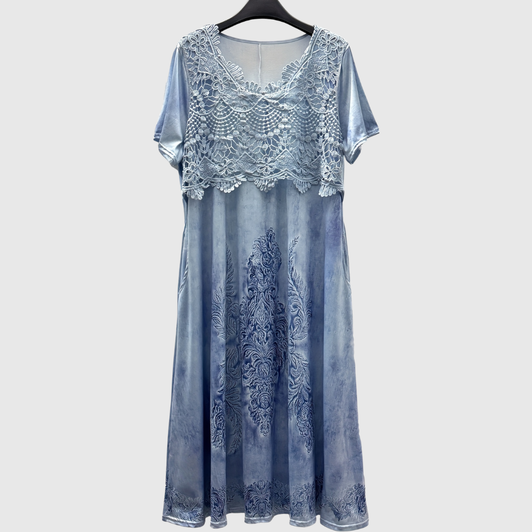 Brunhild Goslar | Elegantes Midi-Kleid mit Blumenmuster