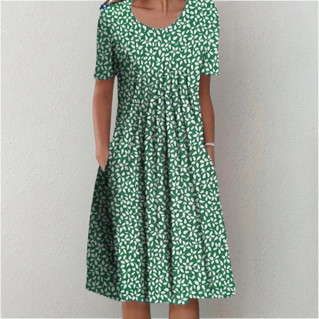 Lena Bamberg | Elegantes und Lässiges Blumenkleid mit Taschen
