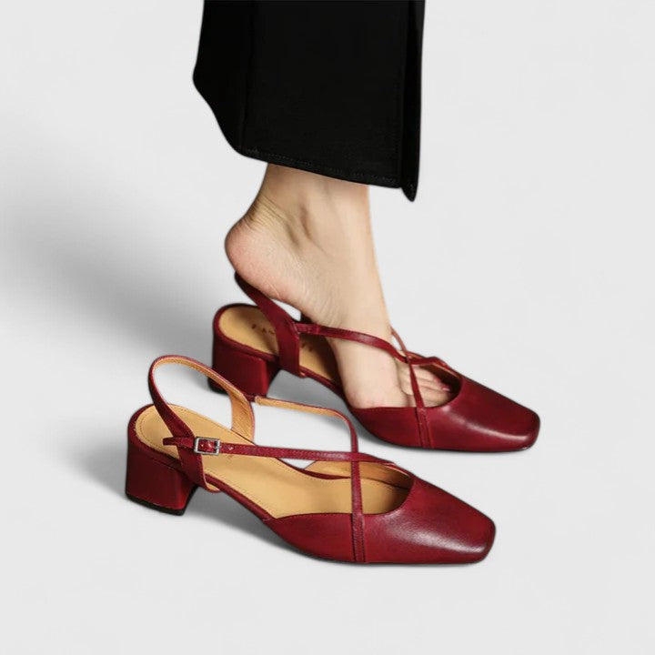Hildegard Trier | Schicke Absatzsandalen in Rot