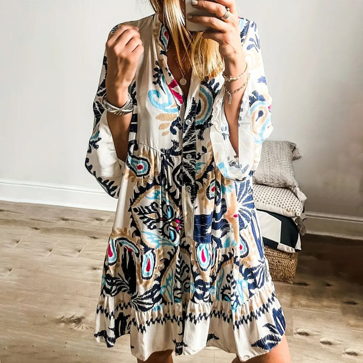 Anna Rothenburg | Bohemian Tunika Kleid in Mehrfarbig