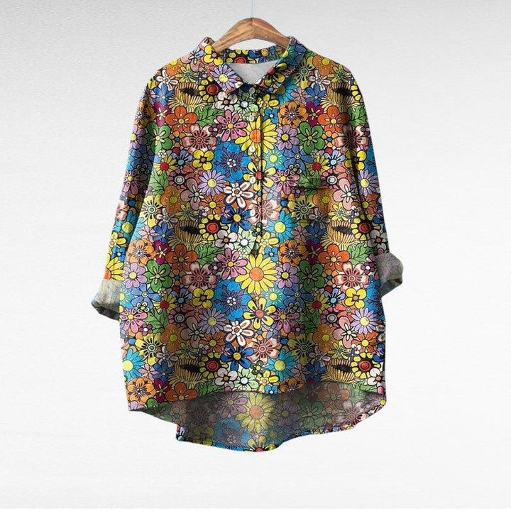 Wilhelmine Aachen | Elegante Sommerbluse in Muster 1