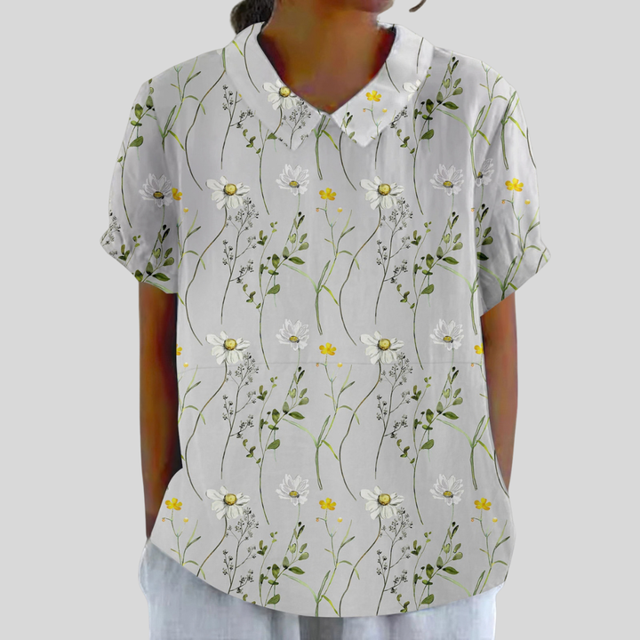 Adelheid Marburg | Blumenoberteil Eleganter Komfort in Beige