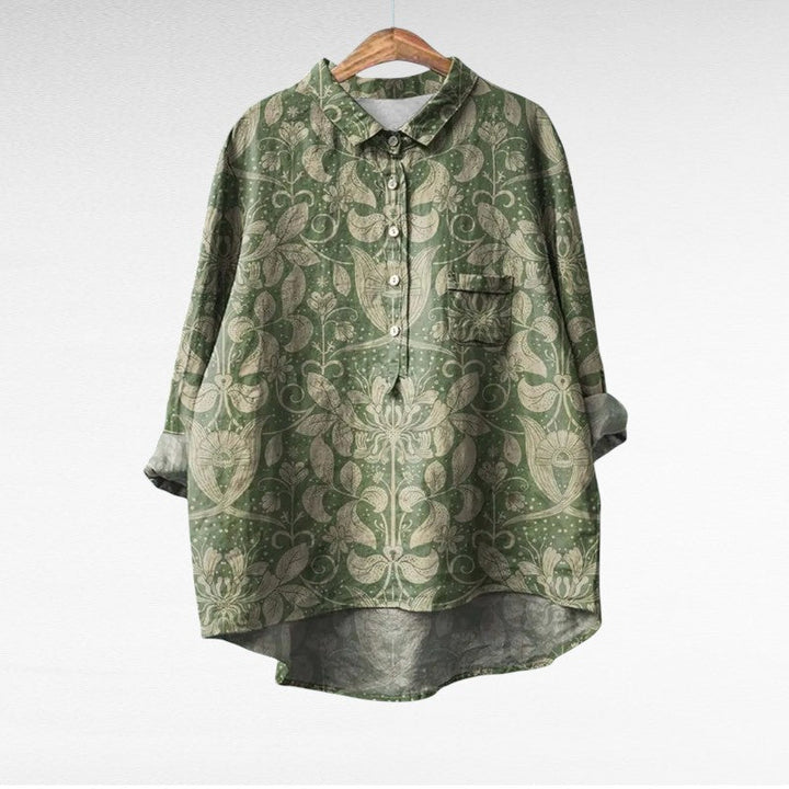 Wilhelmine Aachen | Elegante Sommerbluse in Muster 1