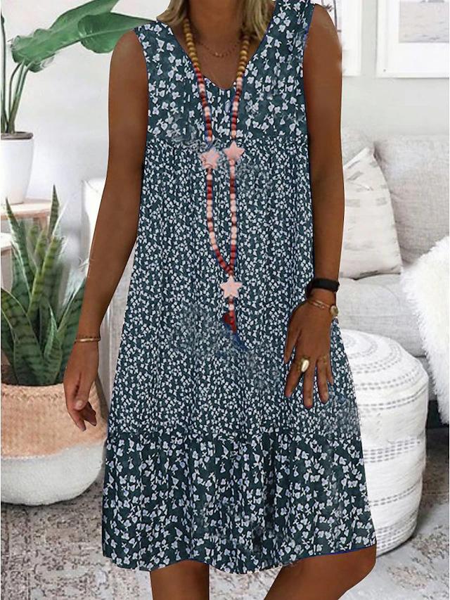 Ida Schwerin | Ärmelloses Kleid mit V-Ausschnitt