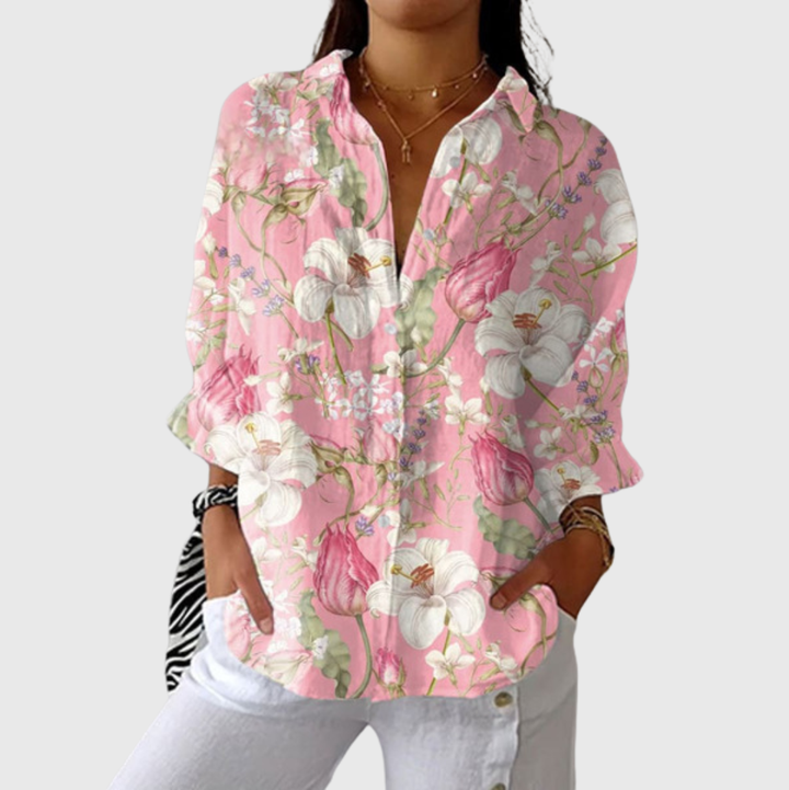 Gudrun Dresden | Leichte und Farbenfrohe Druckbluse in Mehrfarbig
