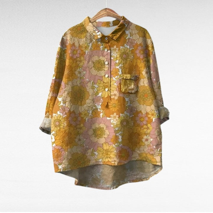 Wilhelmine Aachen | Elegante Sommerbluse in Muster 1