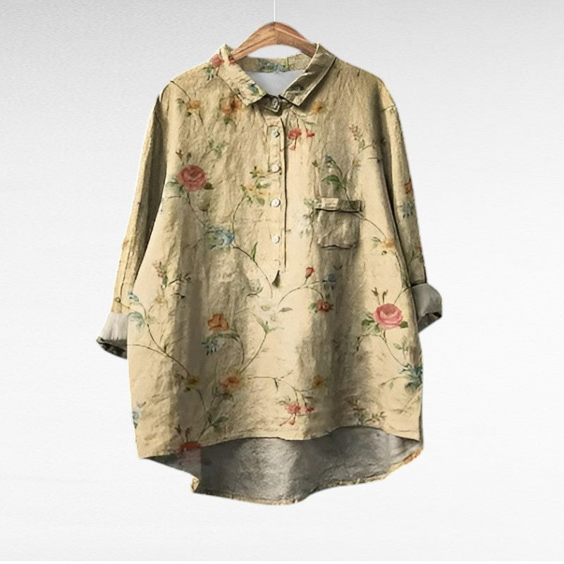 Wilhelmine Aachen | Elegante Sommerbluse in Muster 1