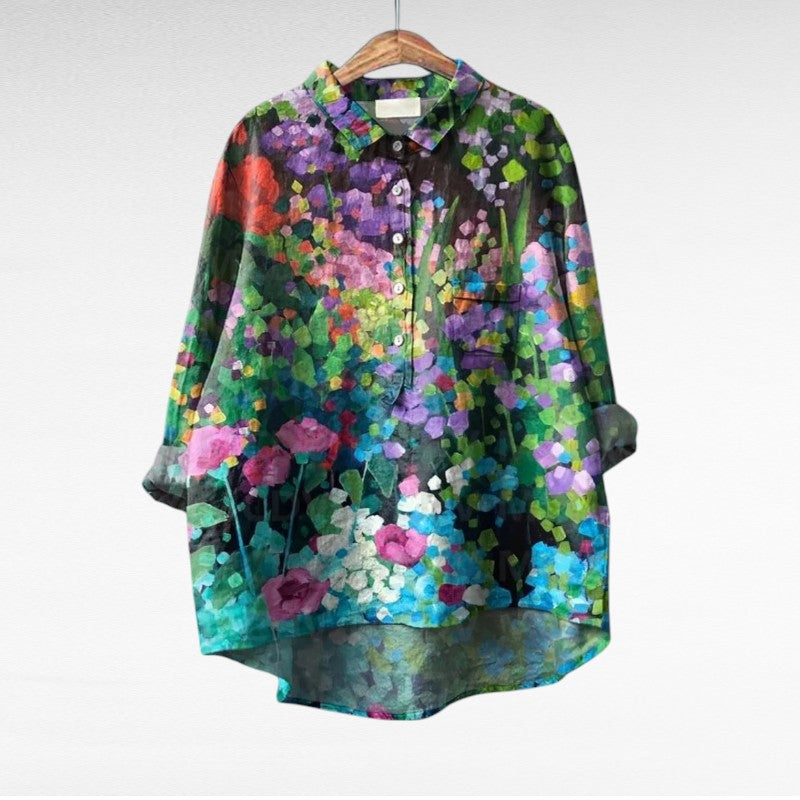 Hildegard Eisenach | Elegante Sommerbluse in Druck 1