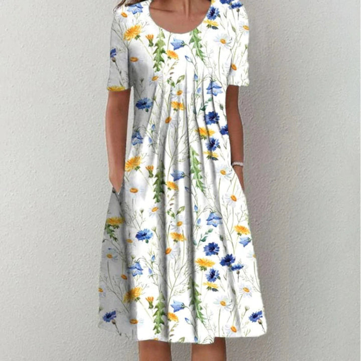 Lena Bamberg | Elegantes und Lässiges Blumenkleid mit Taschen
