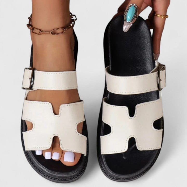 Sofia Münster | Elegante Orthopädische Sandalen in Weiß