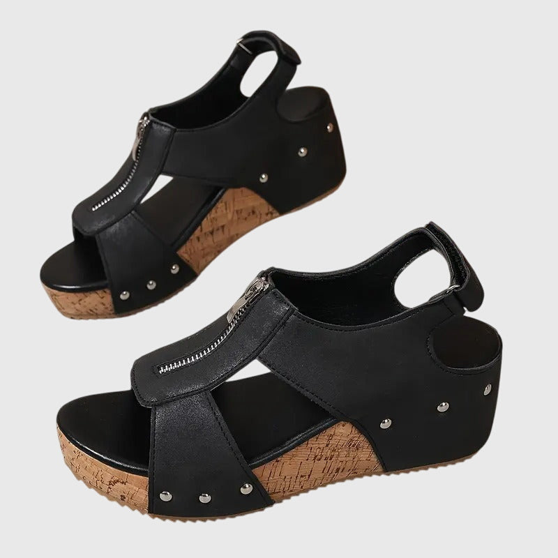 Antonia Regensburg | Bequeme Orthopädische Sandalen in Schwarz
