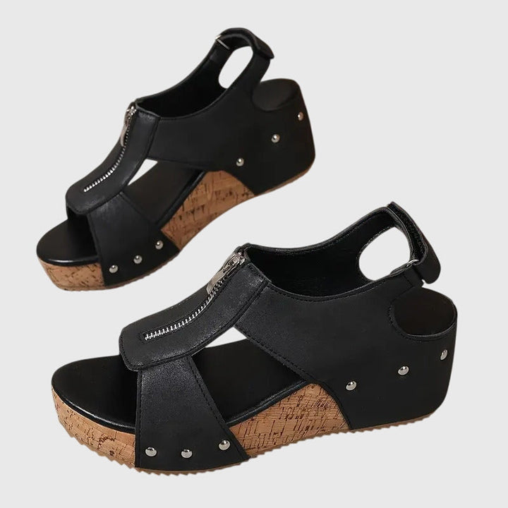 Antonia Regensburg | Bequeme Orthopädische Sandalen in Schwarz