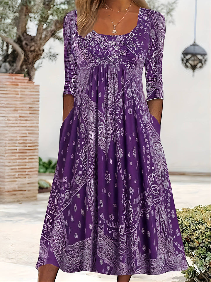 Isolde Weimar | Midi-Kleid mit Langen Ärmeln Casual