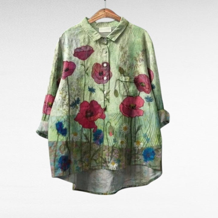 Mia Rüdesheim | Elegante Sommerbluse in Mehrfarbig