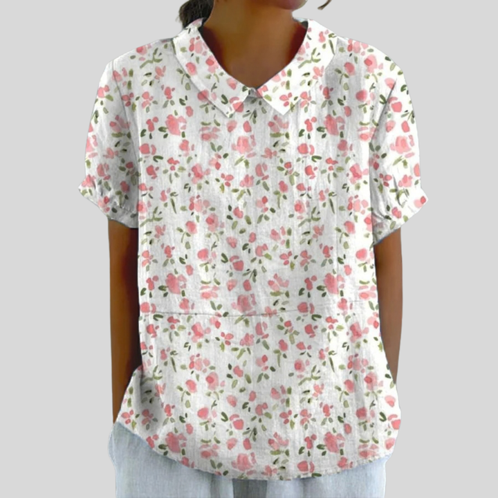Irmgard Görlitz | Blumiges Elegantes Oberteil in Mehrfarbig