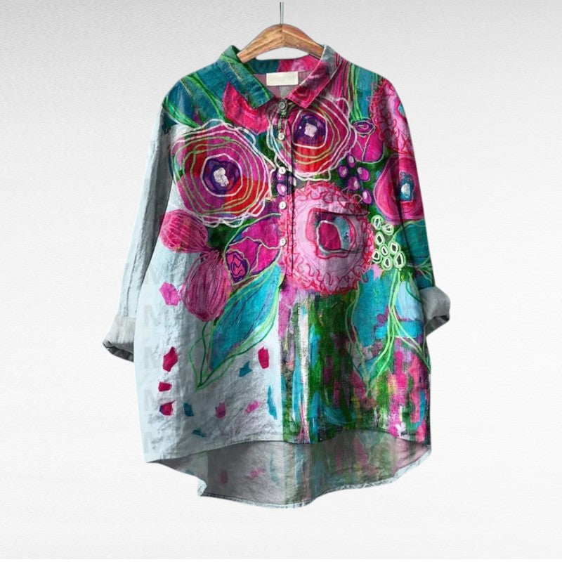 Hildegard Eisenach | Elegante Sommerbluse in Druck 1