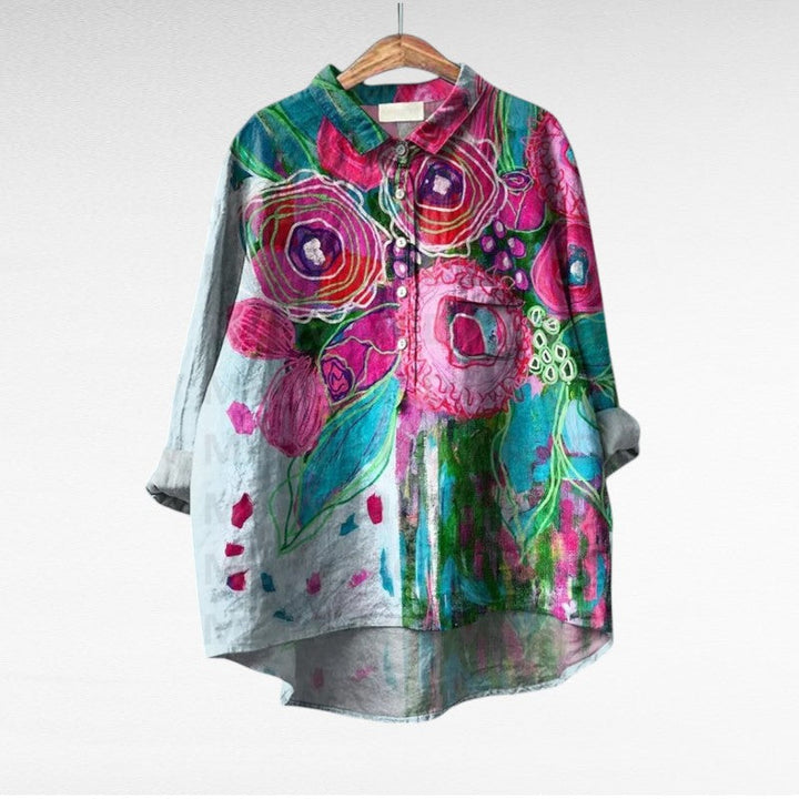 Hildegard Eisenach | Elegante Sommerbluse in Druck 1