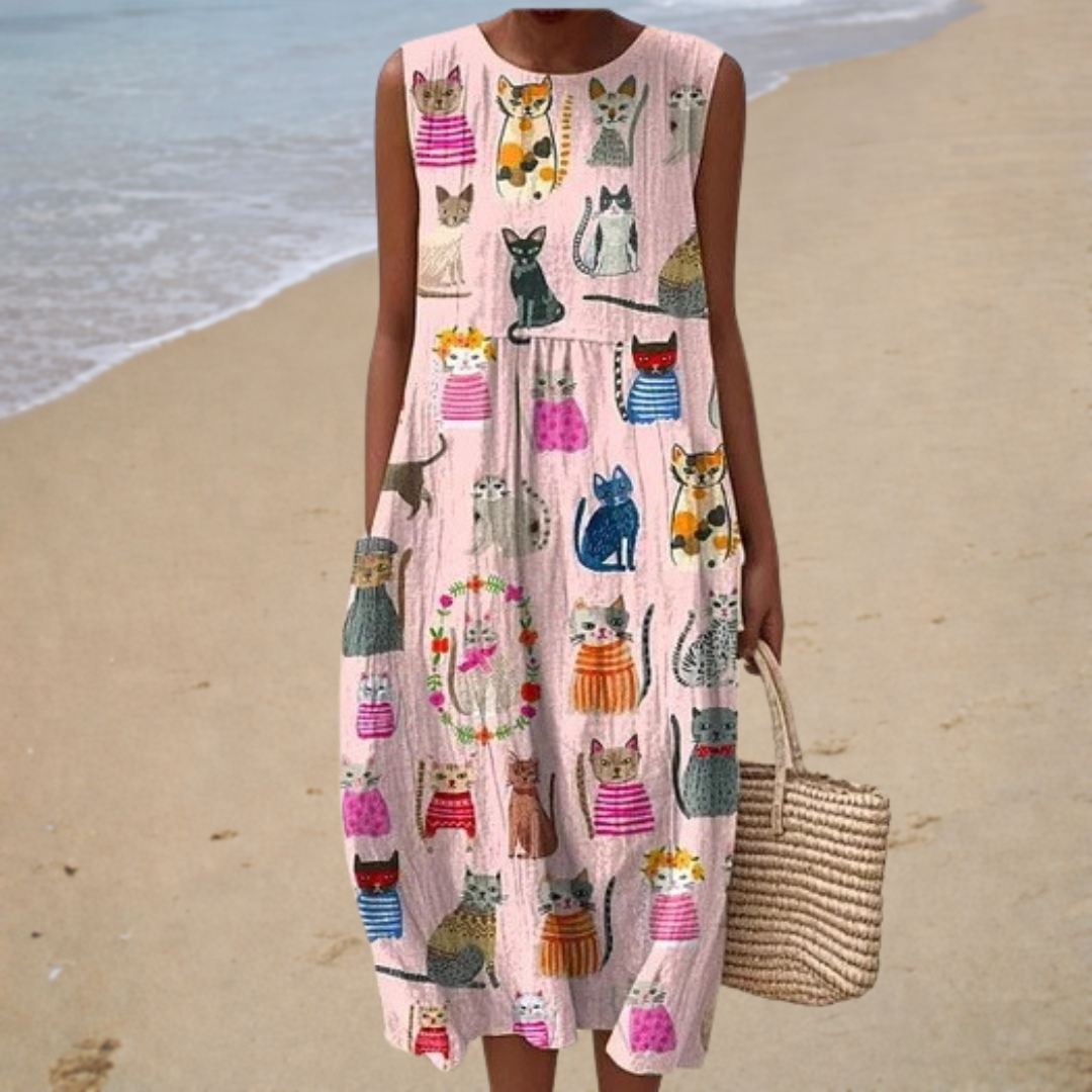 Genevieve | Blumen-Midikleid
