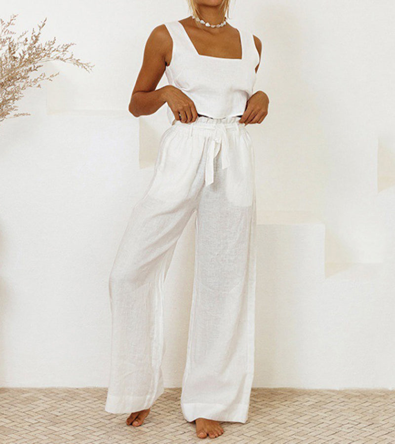 Katharina Worms | Minimalistisches Ensemble Top und Schlaghose