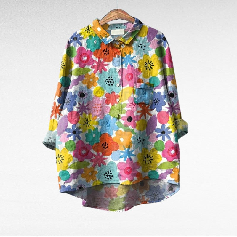 Hildegard Eisenach | Elegante Sommerbluse in Druck 1