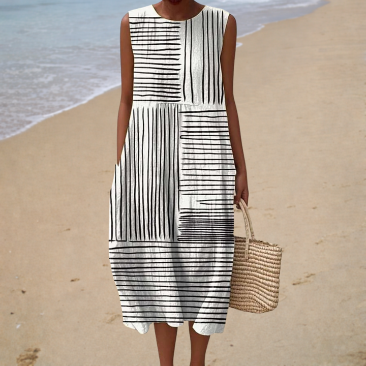 Lina | Midikleid mit Ozean-Print