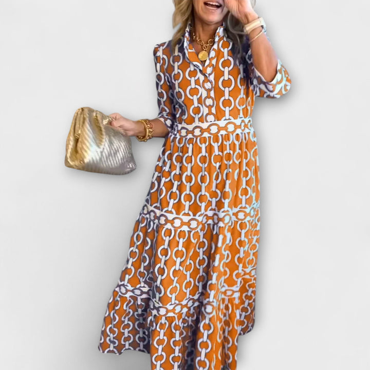 Matilda Bautzen | Midi-Robe mit Kettenmuster