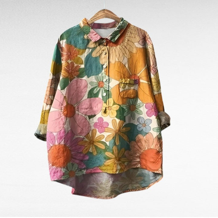 Frieda Meissen | Elegante Sommerbluse in Druck 1