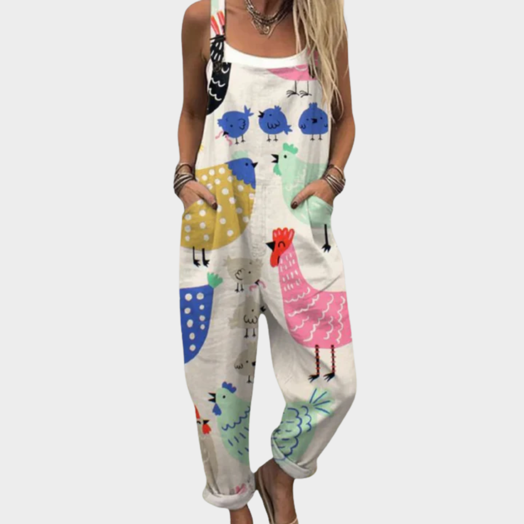 Antonia Bautzen | Bunte Latzhose mit Bauernhoftieren