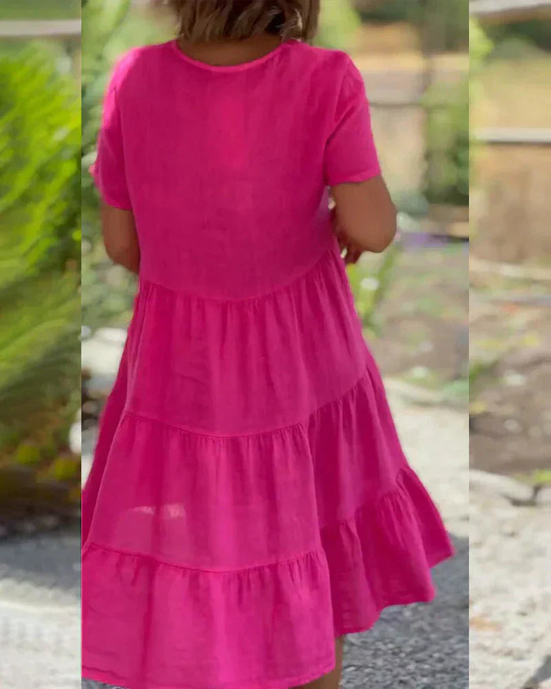 Isolde Goslar | Lässiges Sommerkleid mit V-Ausschnitt