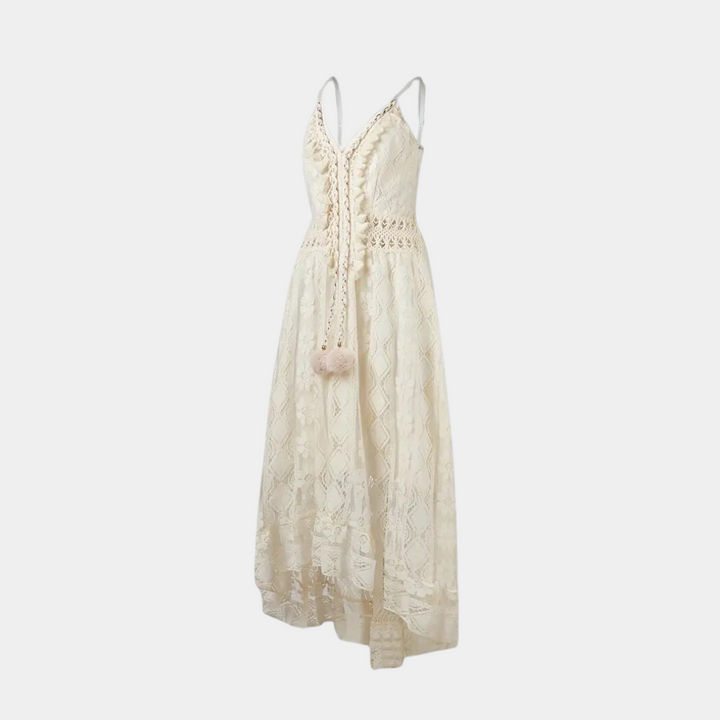 Katharina Konstanz | Elegantes Boho-Kleid in Beige