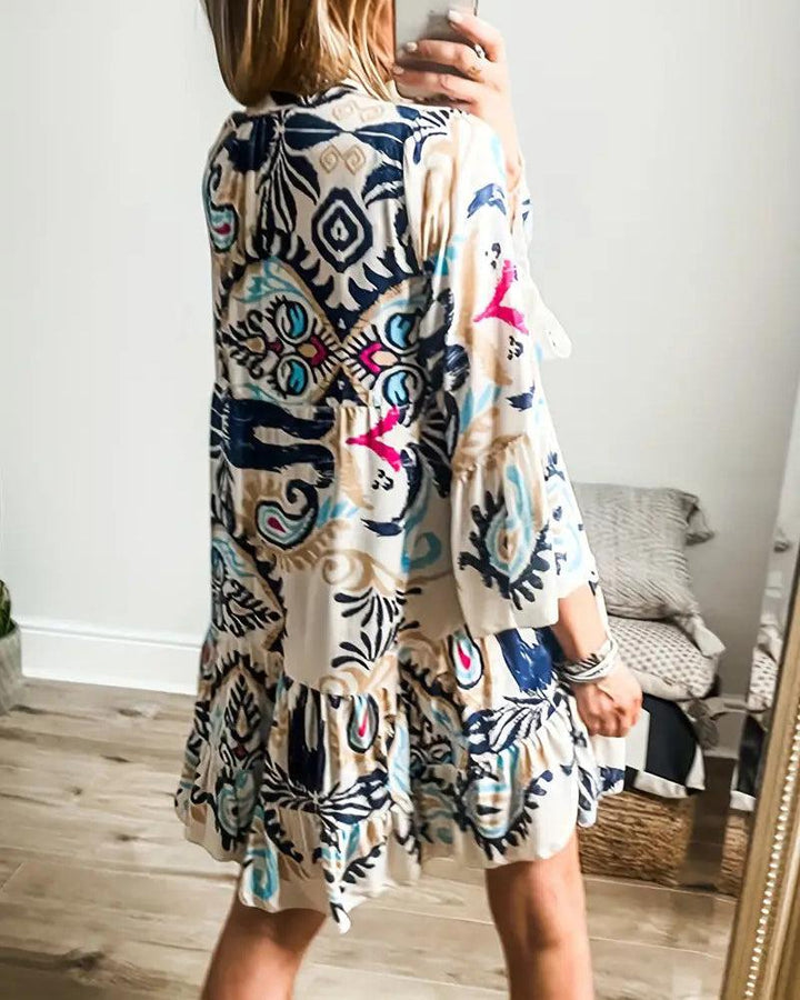 Anna Rothenburg | Bohemian Tunika Kleid in Mehrfarbig