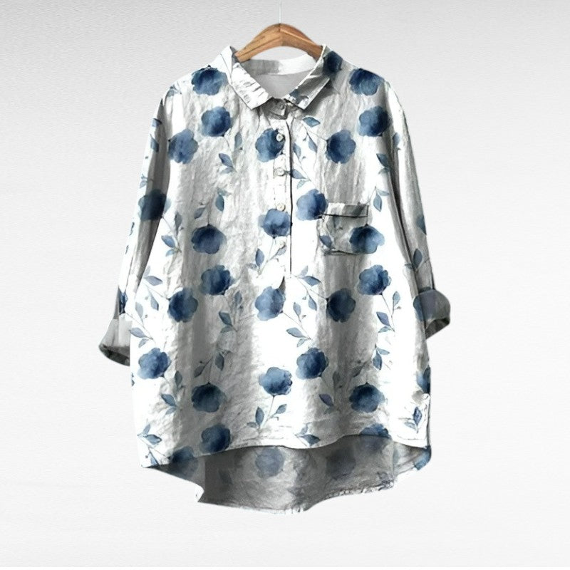 Frieda Meissen | Elegante Sommerbluse in Druck 1