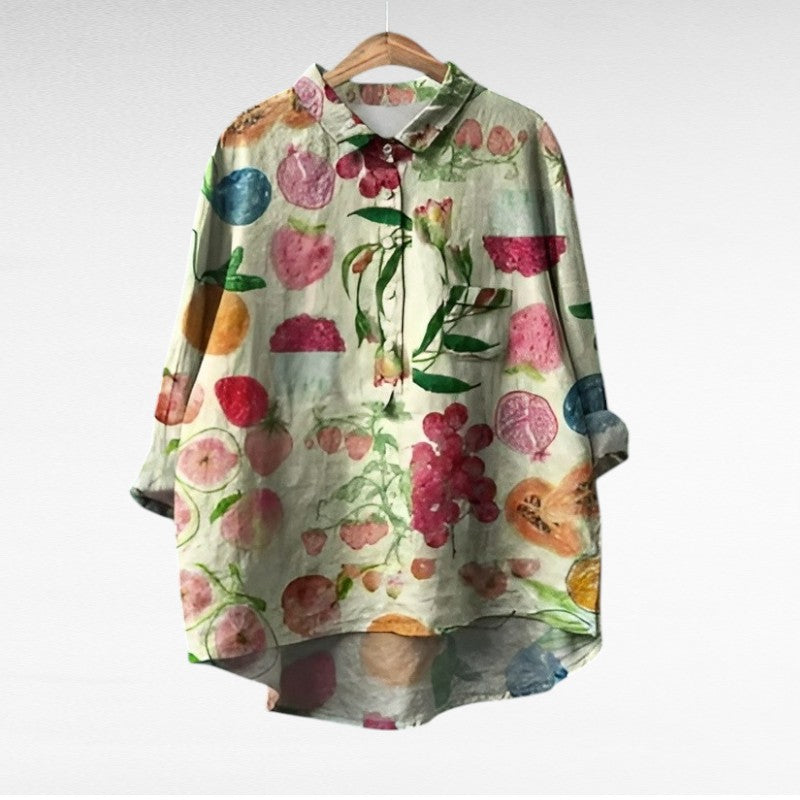 Frieda Meissen | Elegante Sommerbluse in Druck 1