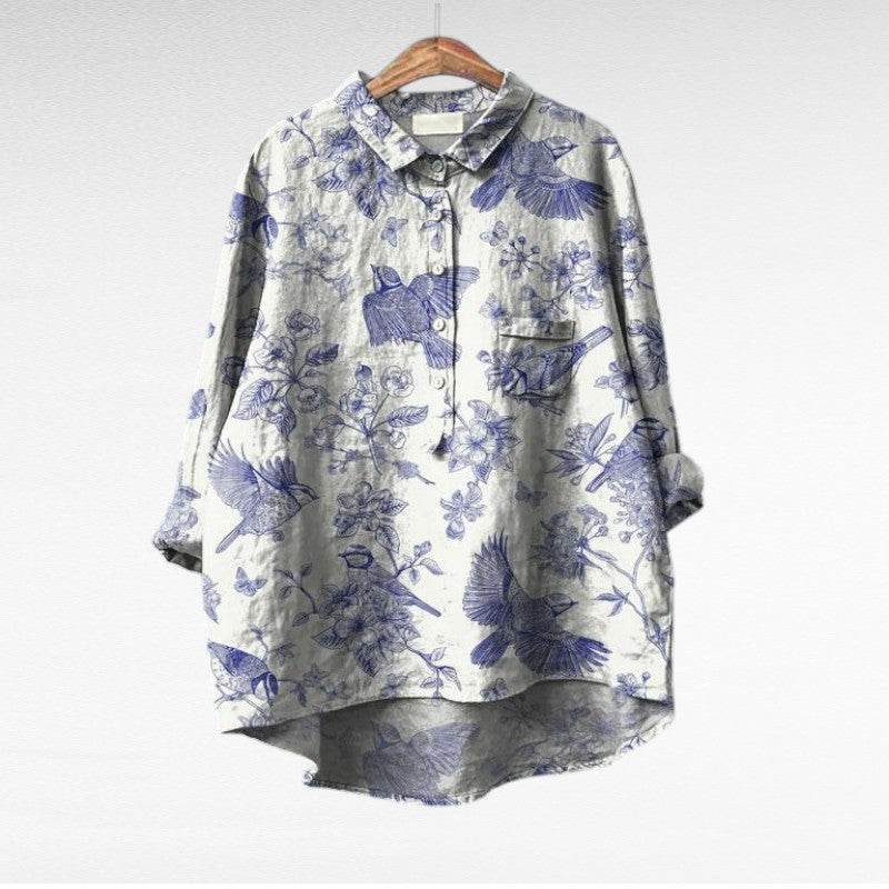 Katharina Coburg | Elegante Sommerbluse in Druck 1