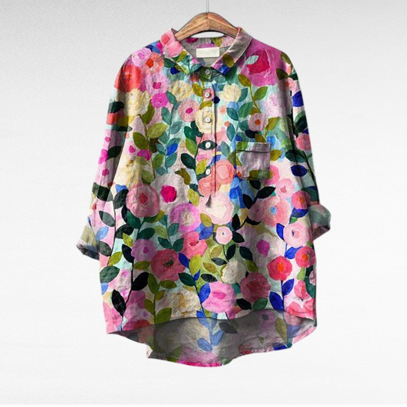 Katharina Coburg | Elegante Sommerbluse in Druck 1