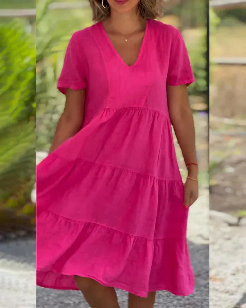 Isolde Goslar | Lässiges Sommerkleid mit V-Ausschnitt