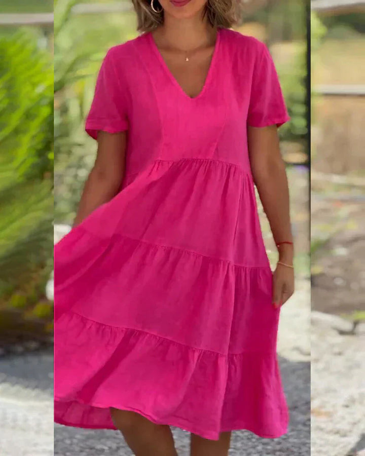 Isolde Goslar | Lässiges Sommerkleid mit V-Ausschnitt
