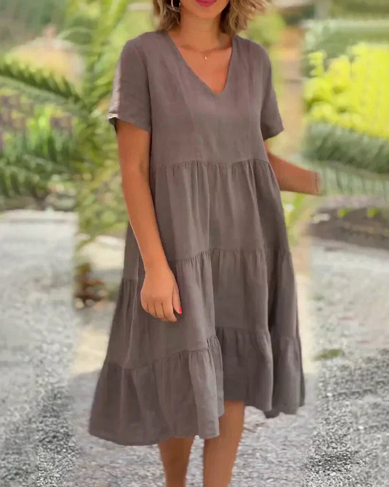 Isolde Goslar | Lässiges Sommerkleid mit V-Ausschnitt