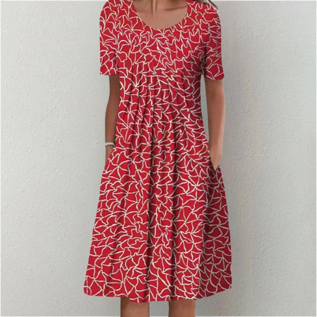 Lena Bamberg | Elegantes und Lässiges Blumenkleid mit Taschen
