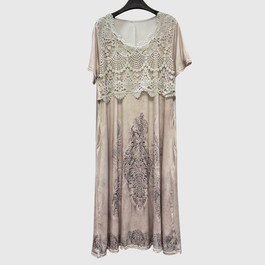 Brunhild Goslar | Elegantes Midi-Kleid mit Blumenmuster